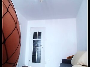 woman plays at home