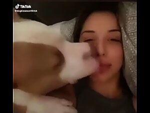 Licking lips