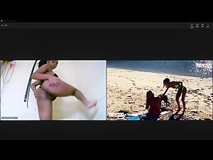 My sexy friend ckindjirah EbonyDogLover masturbating with me on Teams
